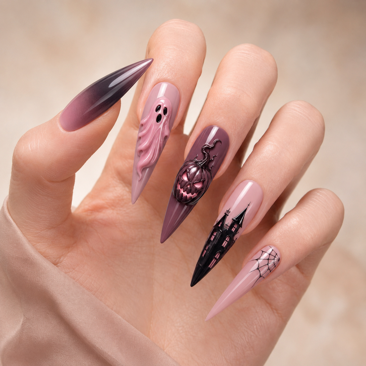 Dusty Rose Haunting- Personalized Press-On Nails