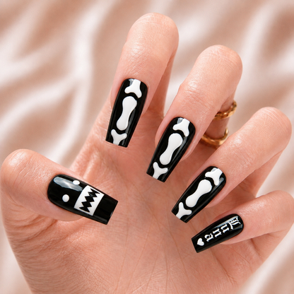 Domo Skeleton Nails - Personalized Press-On Nails
