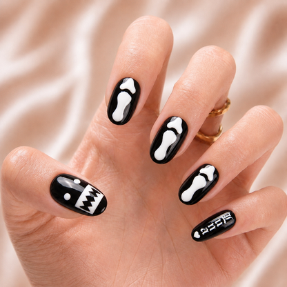 Domo Skeleton Nails - Personalized Press-On Nails