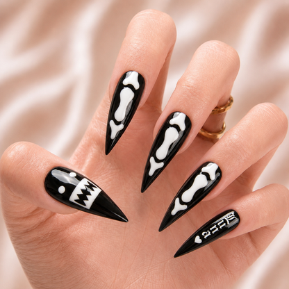 Domo Skeleton Nails - Personalized Press-On Nails