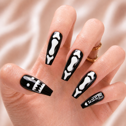 Domo Skeleton Nails - Personalized Press-On Nails