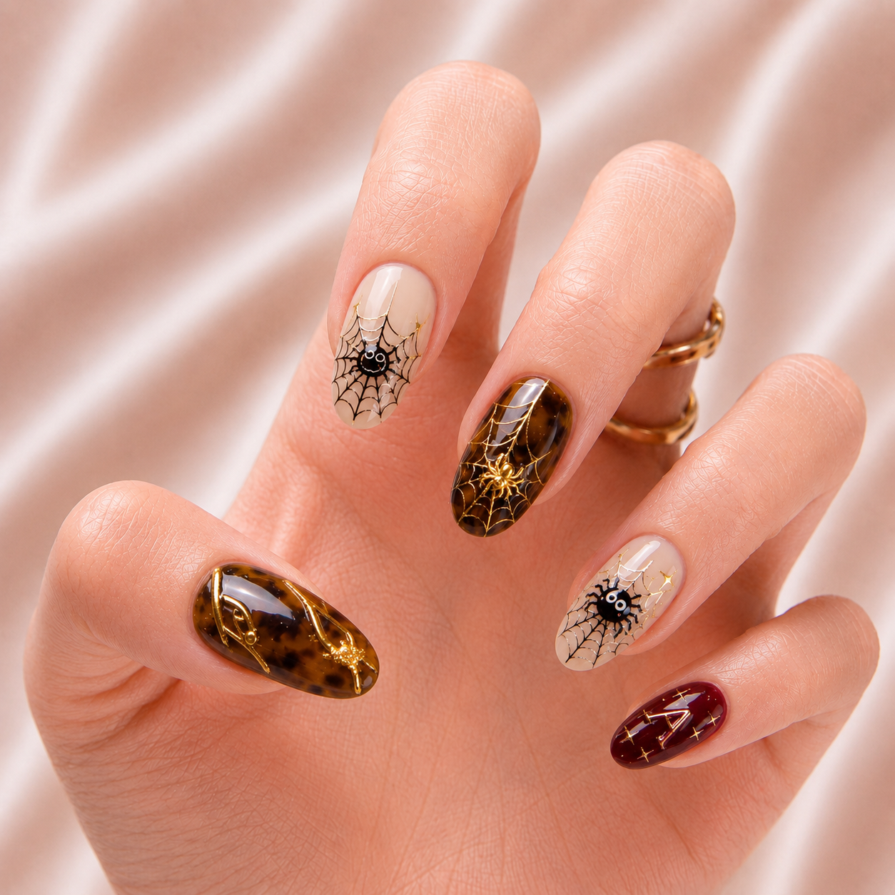 Tortoise Spider Bestie – Personalized Press-On Nails