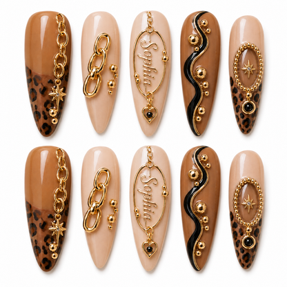 Black Heart Luxe - Personalized Press-On Nails