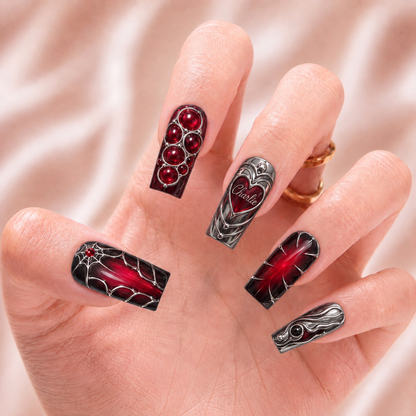 Bloodstone Veil - Personalized Press-On Nails