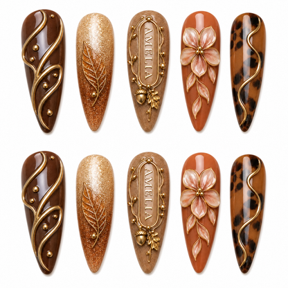Amber Thicket - Personalized Press-On Nails