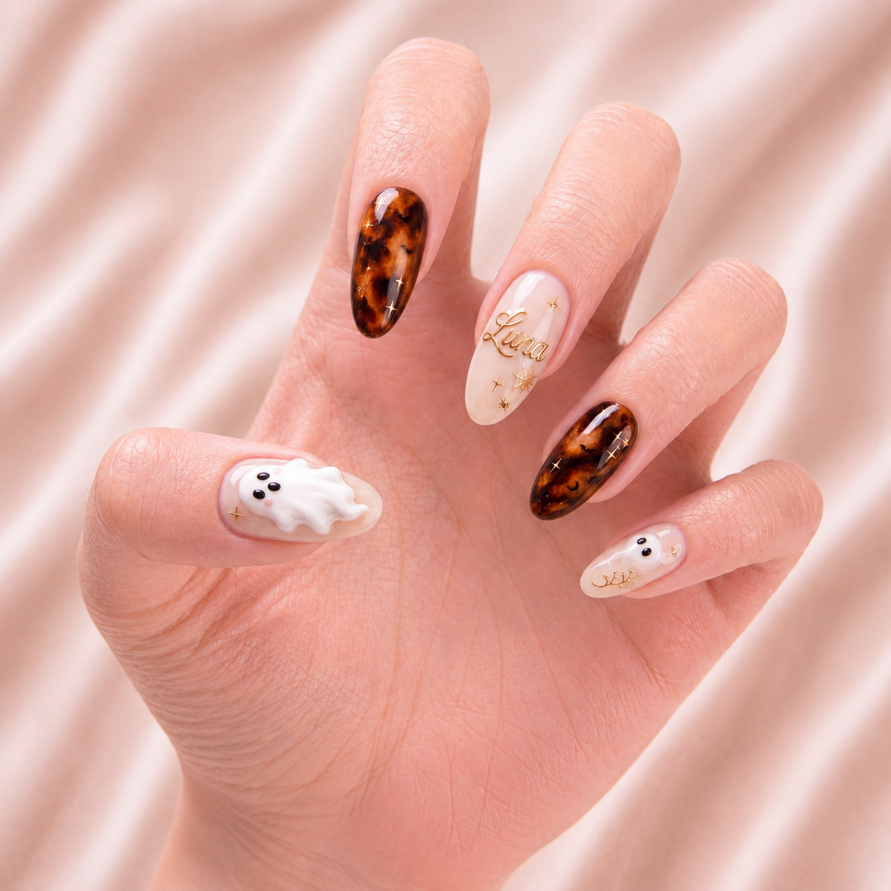 Amber Spirit Veil- Personalized Press-On Nails
