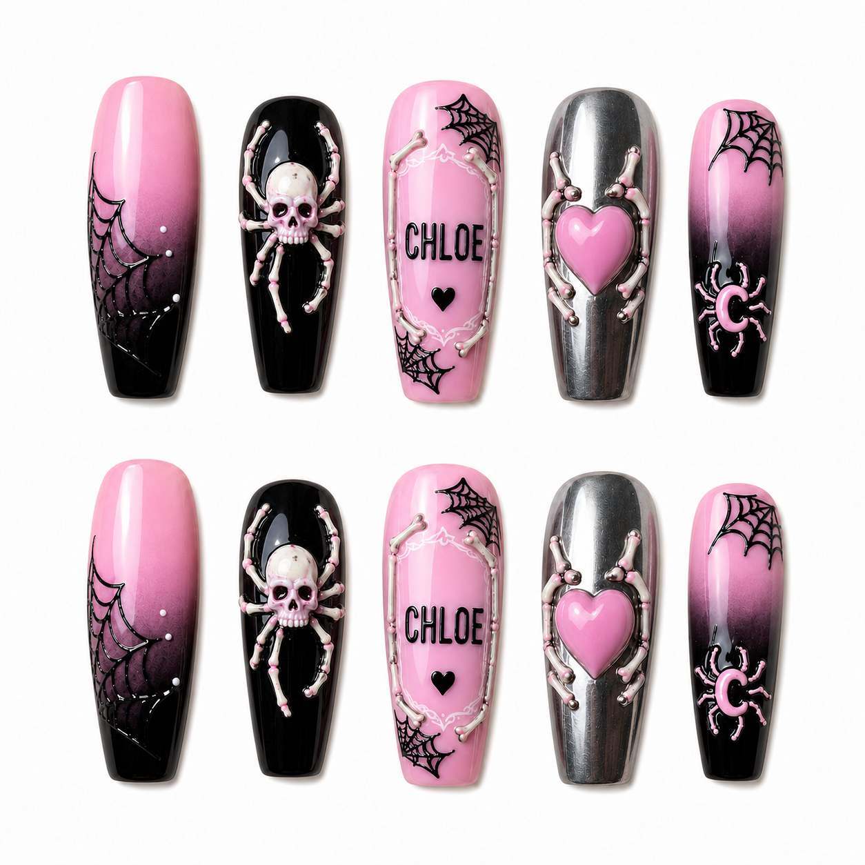 Pink Requiem – Personalized Press-On Nails