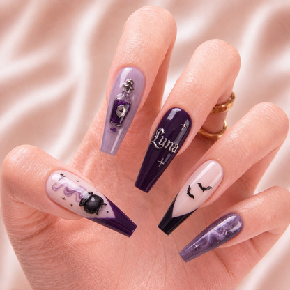 Violet Potion Ritual - Personalized Press-On Nails