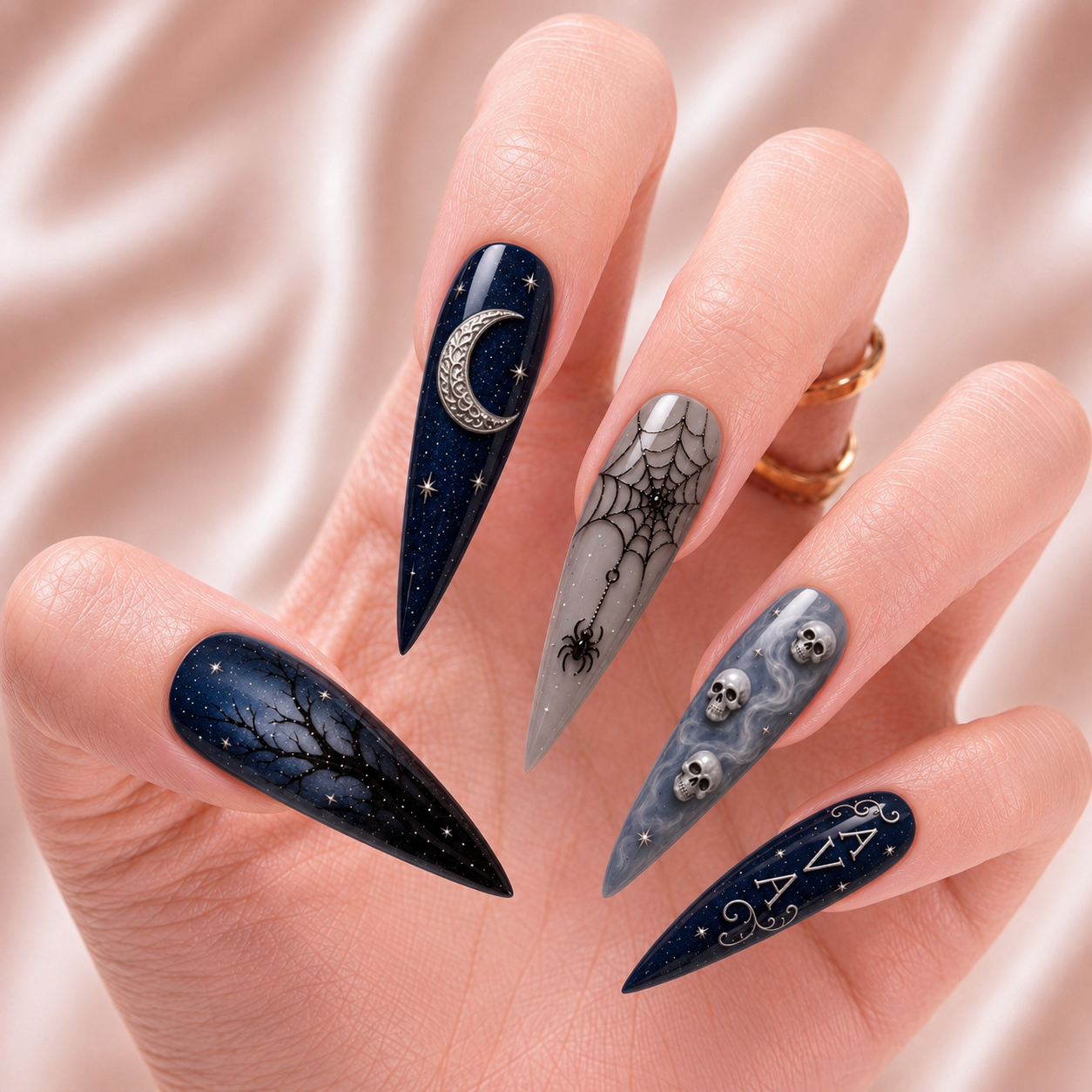 Midnight Moon Haunting - Personalized Press-On Nails