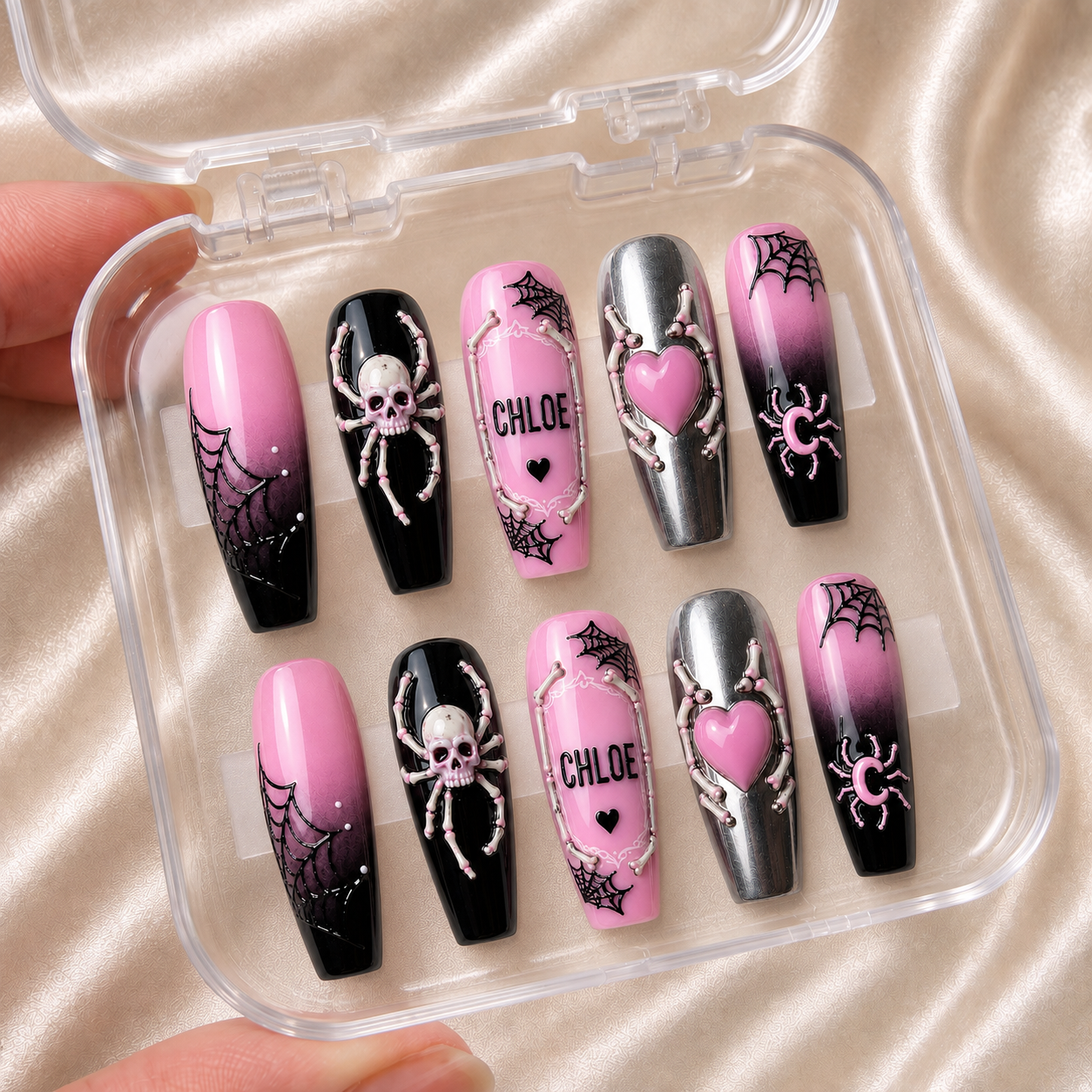 Pink Requiem – Personalized Press-On Nails