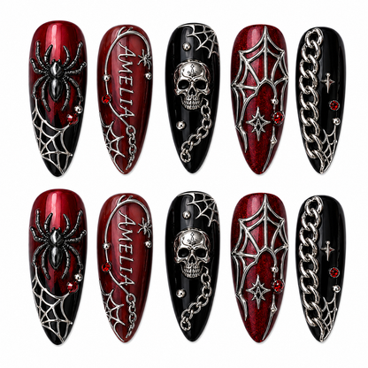 Venom & Bone - Personalized Press-On Nails