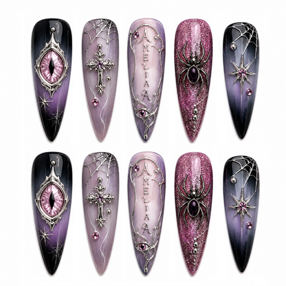 Haunted Amethyst - Personalized Press-On Nails