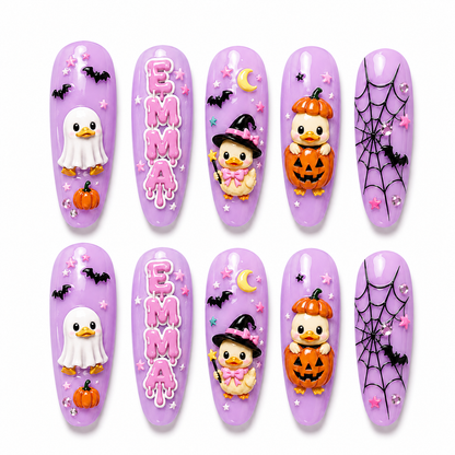 Booberry Duck - Personalized Press-On Nails
