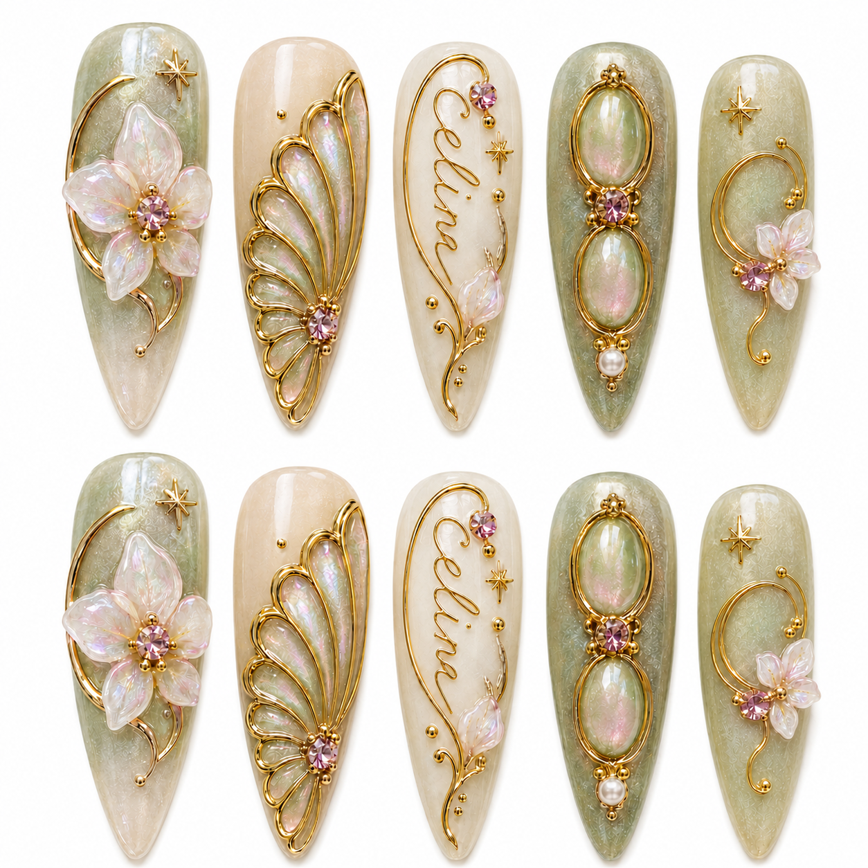 Whispering Opal - Personalized Press-On Nails