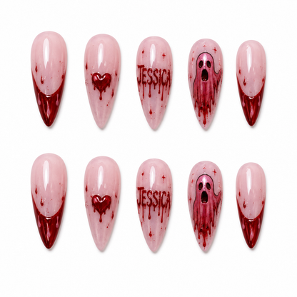 Bleeding Hearts - Personalized Press-On Nails