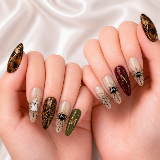 Tortoise Spider Bestie – Personalized Press-On Nails