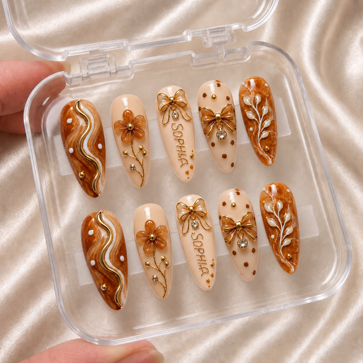 Honey Opaline - Personalized Press-On Nails