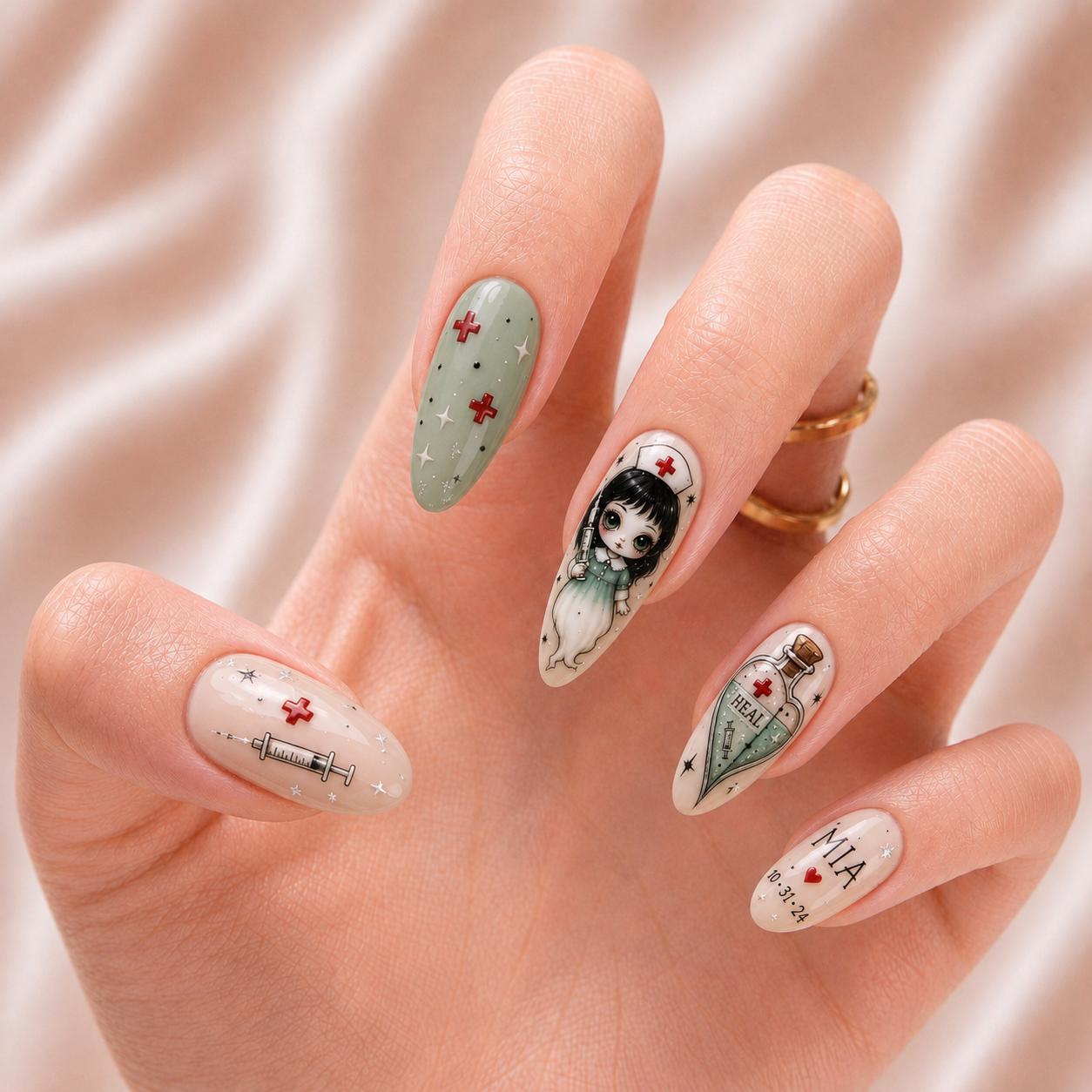 Heal & Hex Besties  – Personalized Press-On Nails