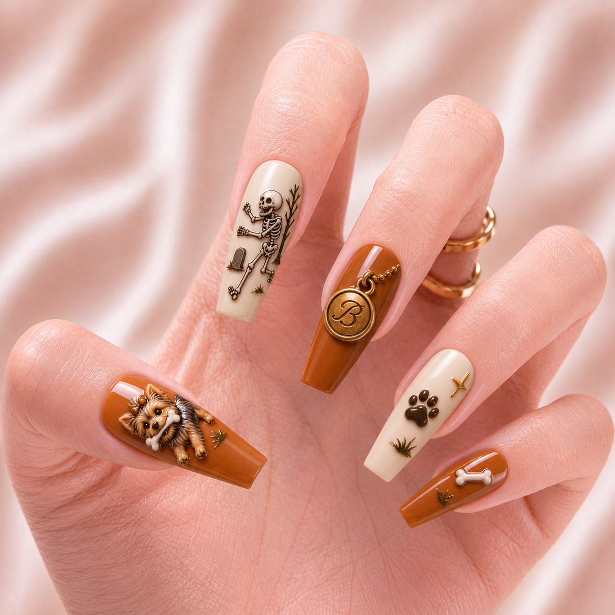 Haunted Bone Chase- Personalized Press-On Nails