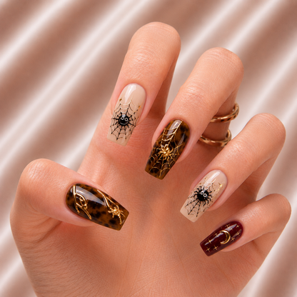 Tortoise Spider Bestie – Personalized Press-On Nails