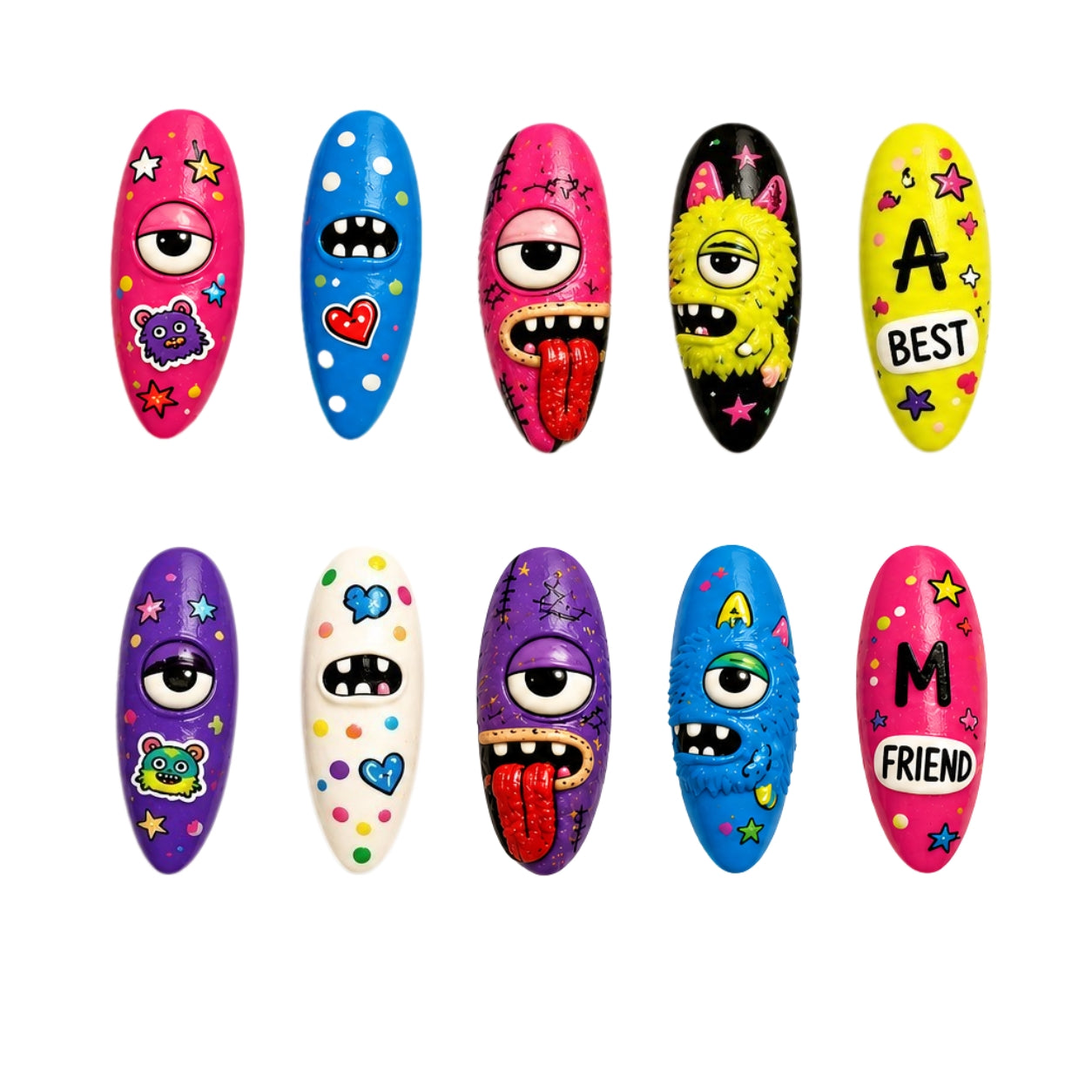 Fuggler Monster Bestie - Personalized Press-On Nails