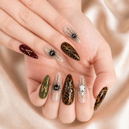 Tortoise Spider Bestie – Personalized Press-On Nails
