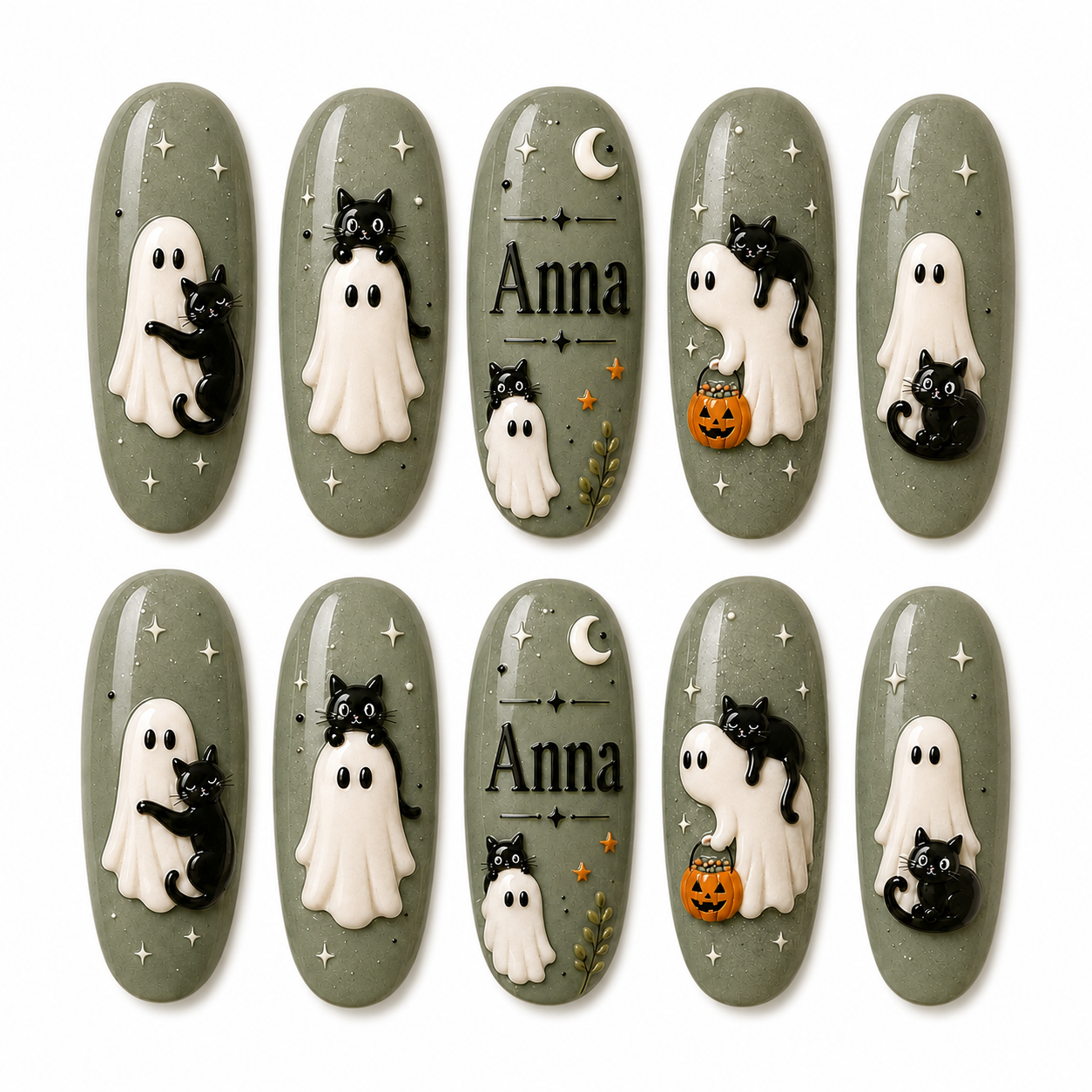 Phantom Purr - Personalized Press-On Nails