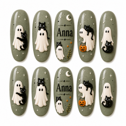 Phantom Purr - Personalized Press-On Nails