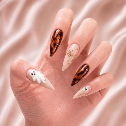 Amber Spirit Veil- Personalized Press-On Nails