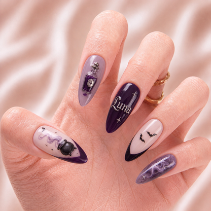 Violet Potion Ritual - Personalized Press-On Nails