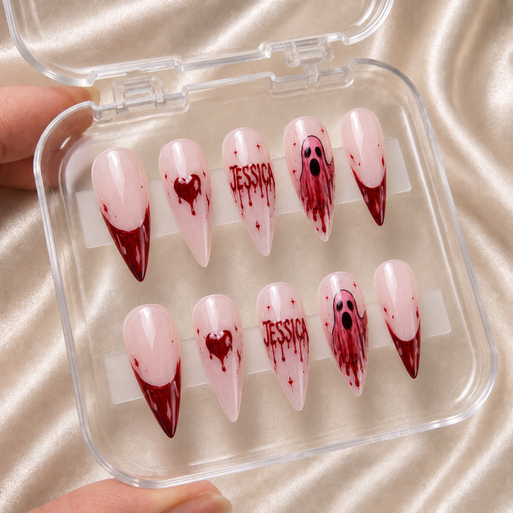 Bleeding Hearts - Personalized Press-On Nails