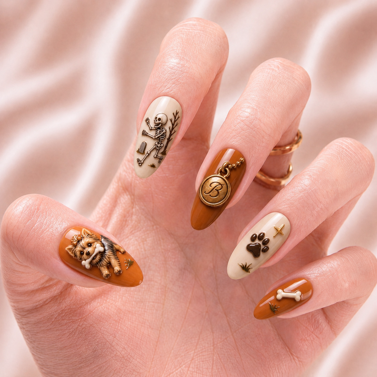 Haunted Bone Chase- Personalized Press-On Nails