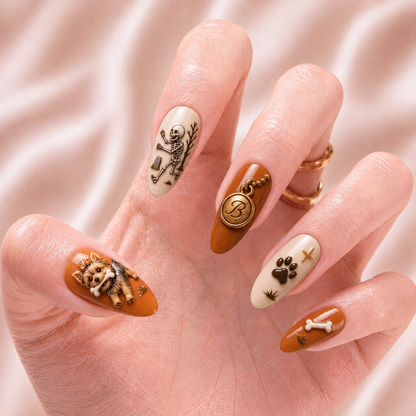 Haunted Bone Chase- Personalized Press-On Nails