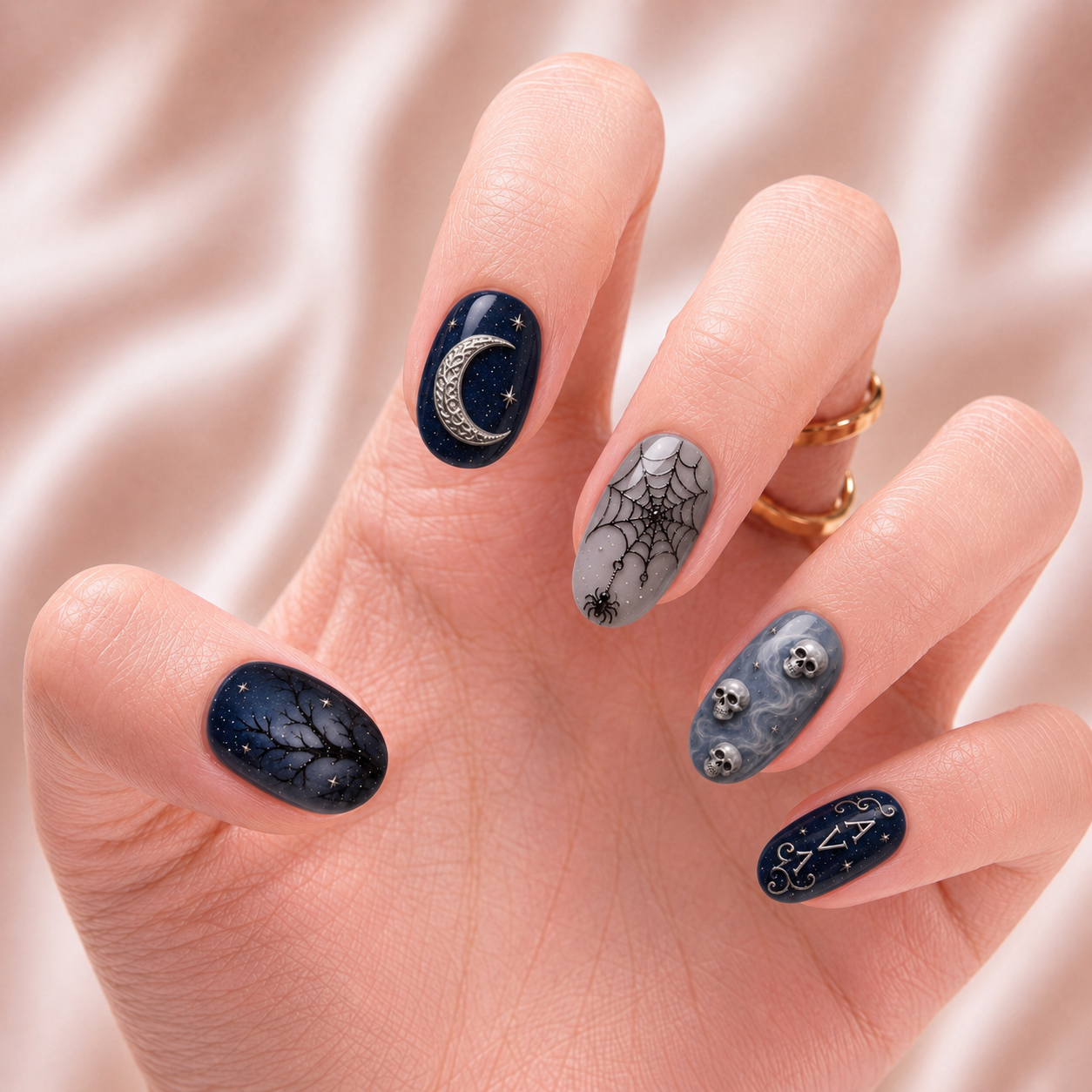 Midnight Moon Haunting - Personalized Press-On Nails