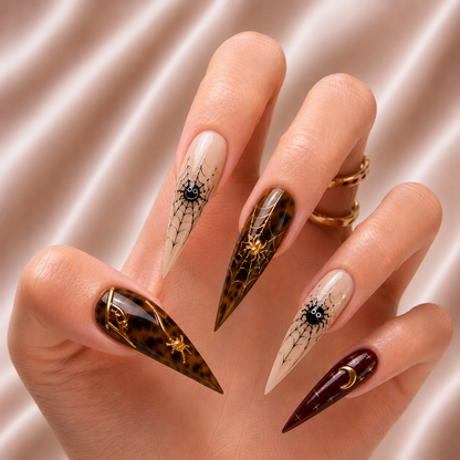 Tortoise Spider Bestie – Personalized Press-On Nails
