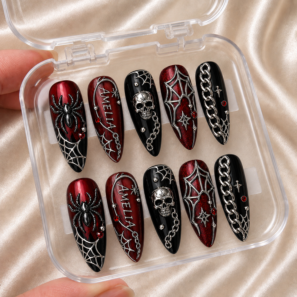 Venom & Bone - Personalized Press-On Nails
