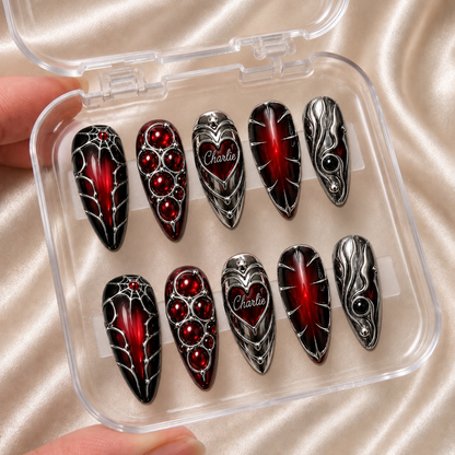 Bloodstone Veil - Personalized Press-On Nails