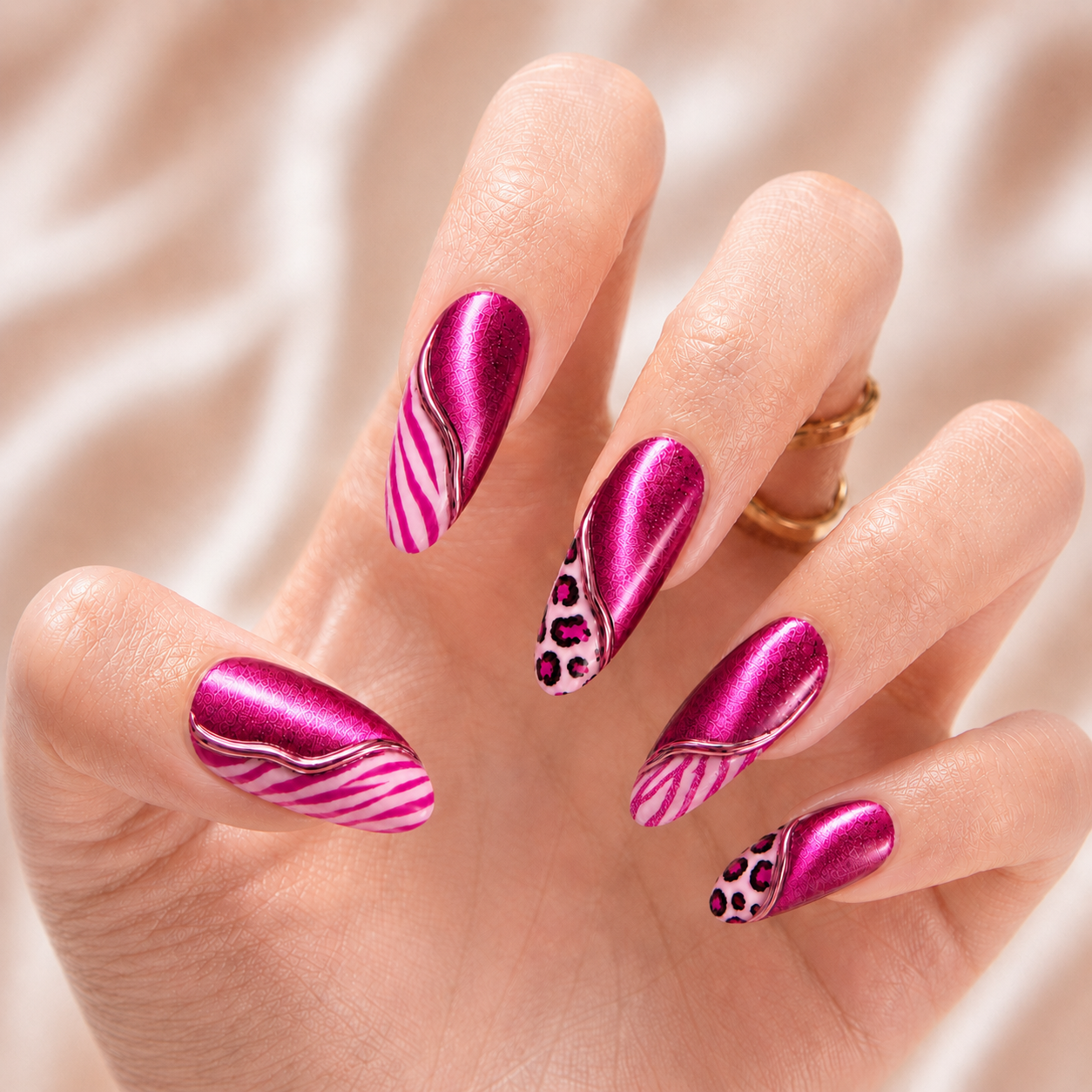 Pink Leopard - Press-On Nails