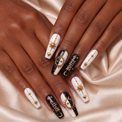 Lunar Gold Omen - Personalized Press-On Nails