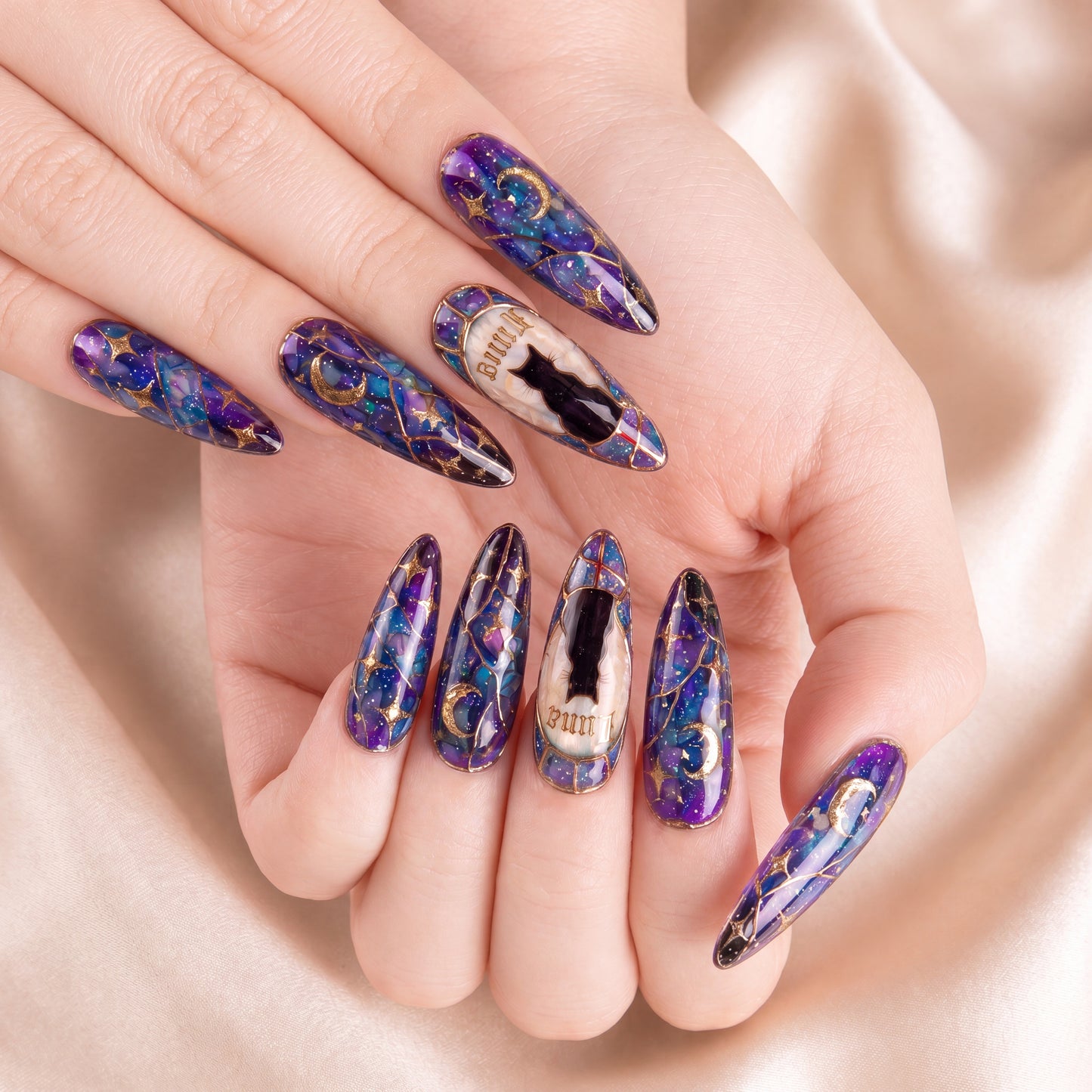 Galaxy Cat - Personalized Press-On Nails