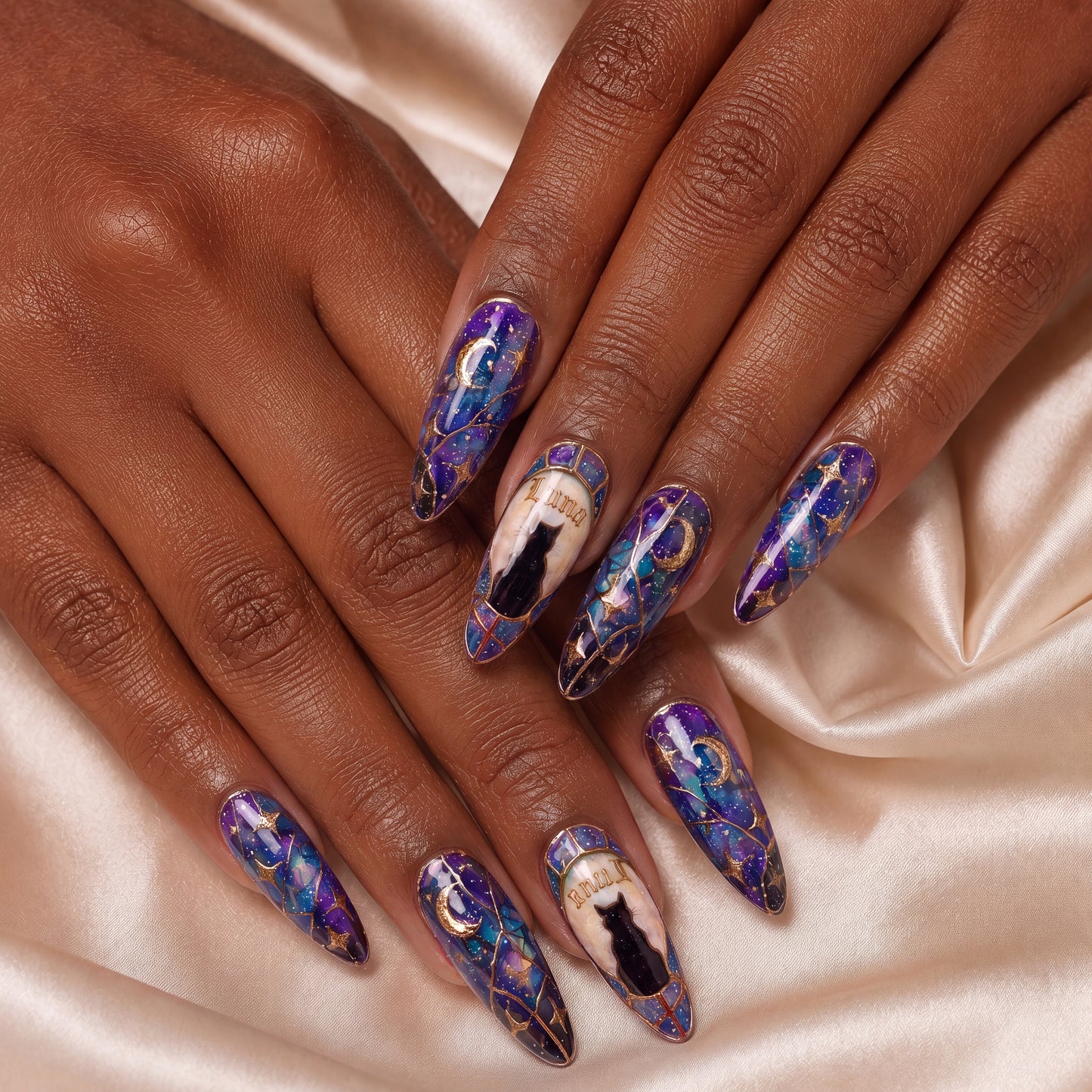 Galaxy Cat - Personalized Press-On Nails