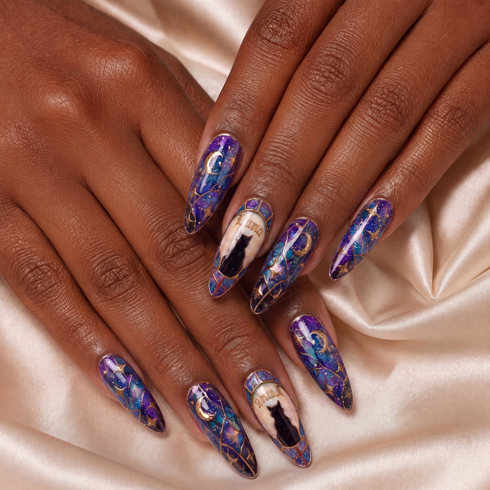 Galaxy Cat - Personalized Press-On Nails