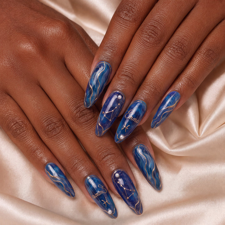 Galaxy Pisces - Personalized Press-On Nails