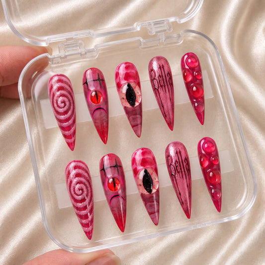 Hypnotic Nightmare - Personalized Press-On Nails
