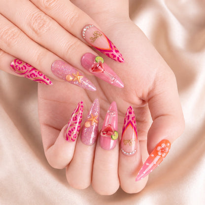 Pink Paradise - Personalized Press-On Nails