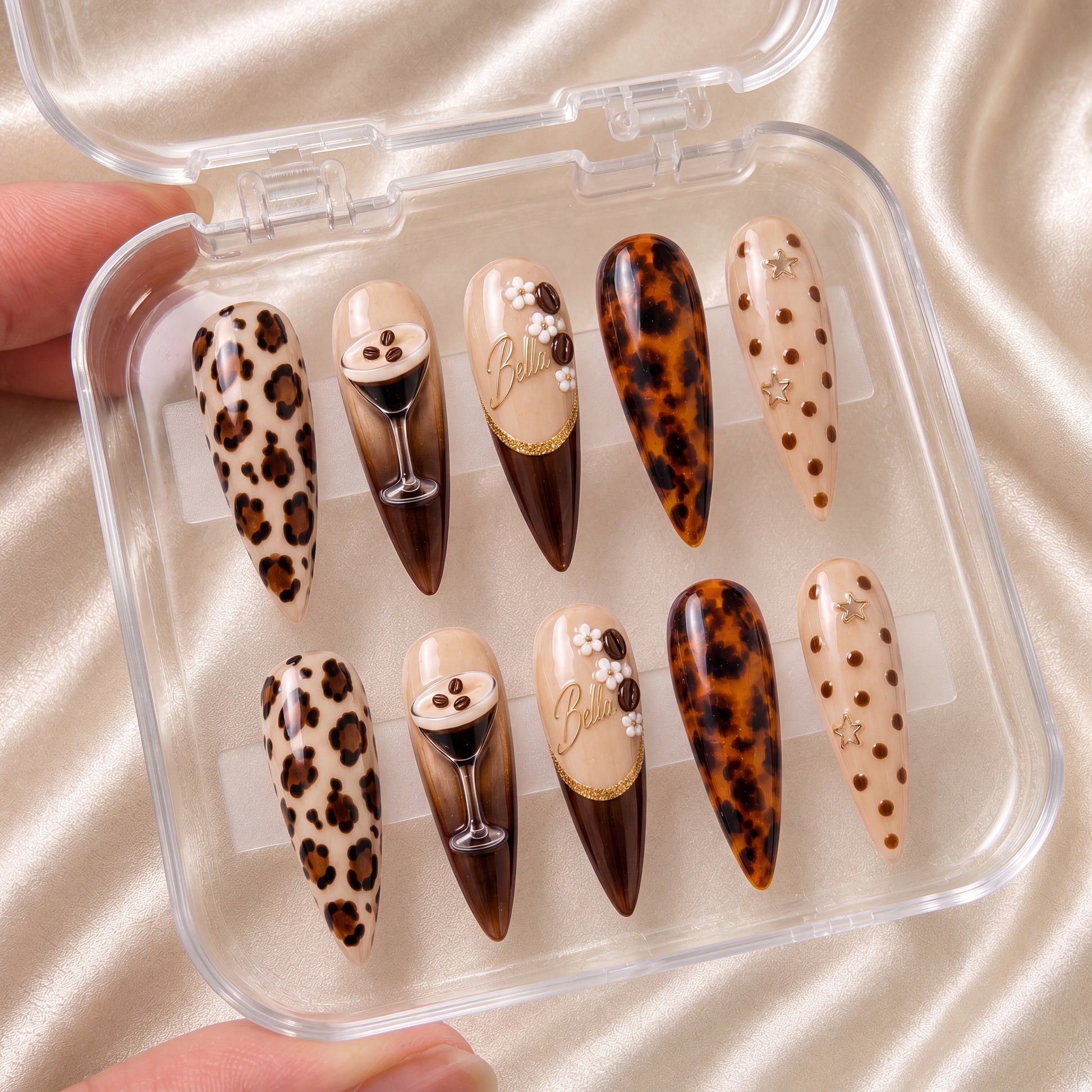 Espresso Wild - Personalized Press-On Nails