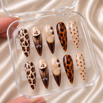 Espresso Wild - Personalized Press-On Nails