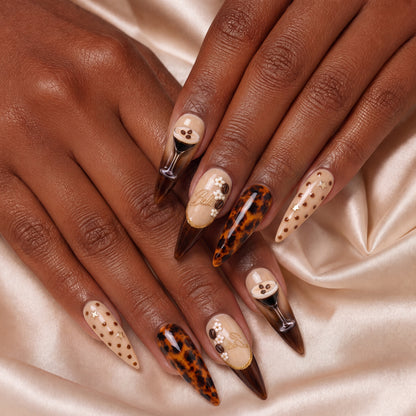 Espresso Wild - Personalized Press-On Nails