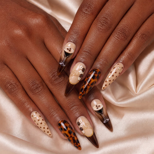 Espresso Wild - Personalized Press-On Nails