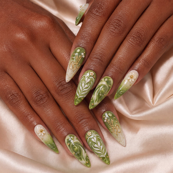 Matcha Latte - Personalized Press-On Nails